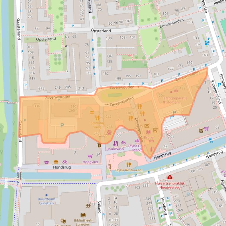 Kaart van postcodegebied 3524CX.