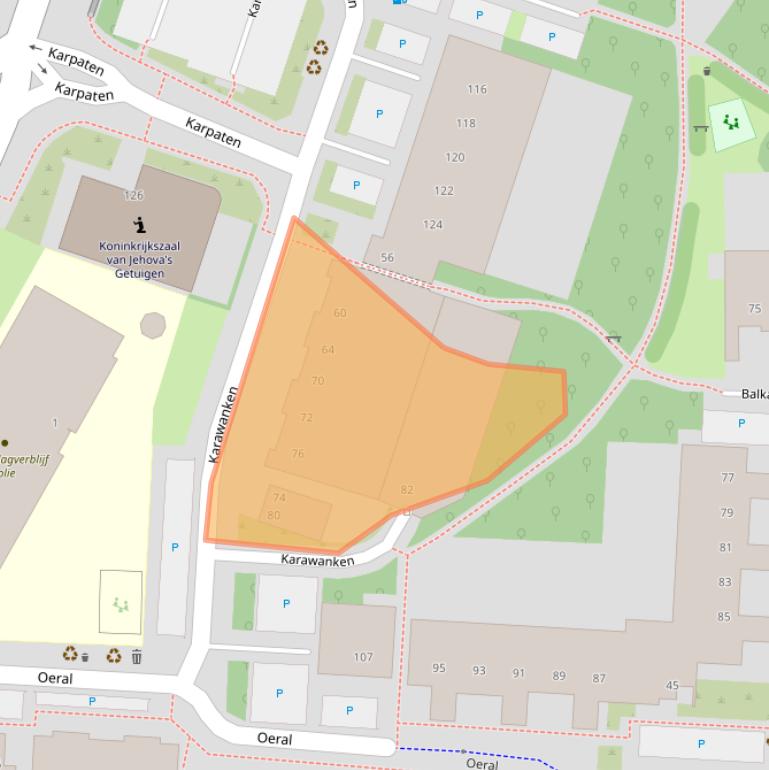 Kaart van postcodegebied 3524DB.