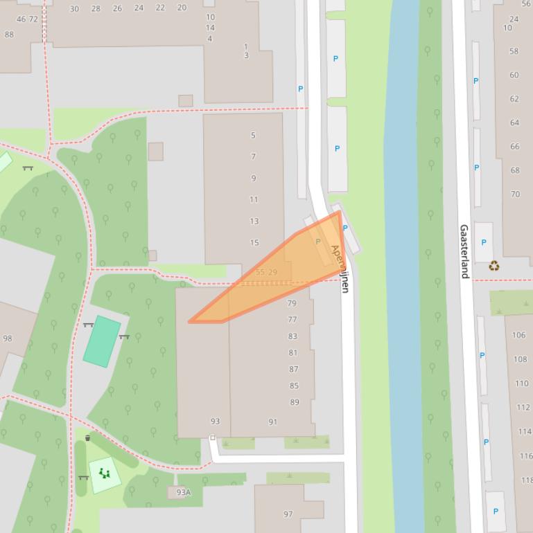 Kaart van postcodegebied 3524DL.