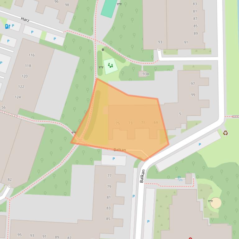 Kaart van postcodegebied 3524DP.