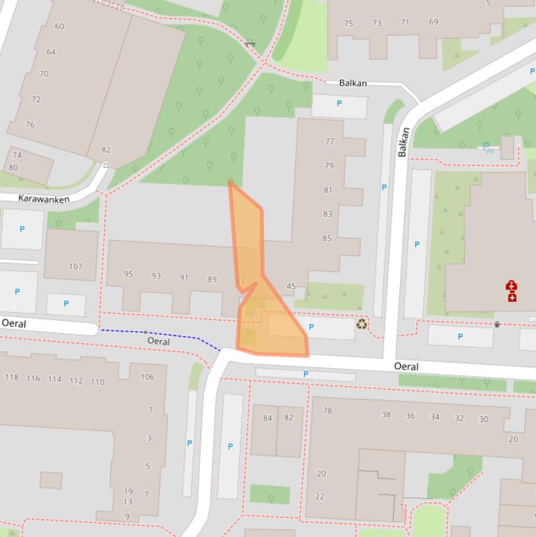 Kaart van postcodegebied 3524DT.