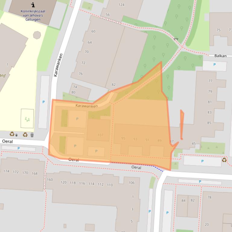 Kaart van postcodegebied 3524DV.