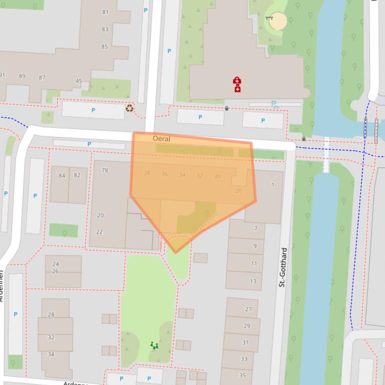 Kaart van postcodegebied 3524DW.