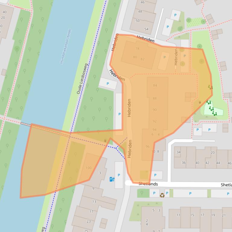 Kaart van postcodegebied 3524EB.