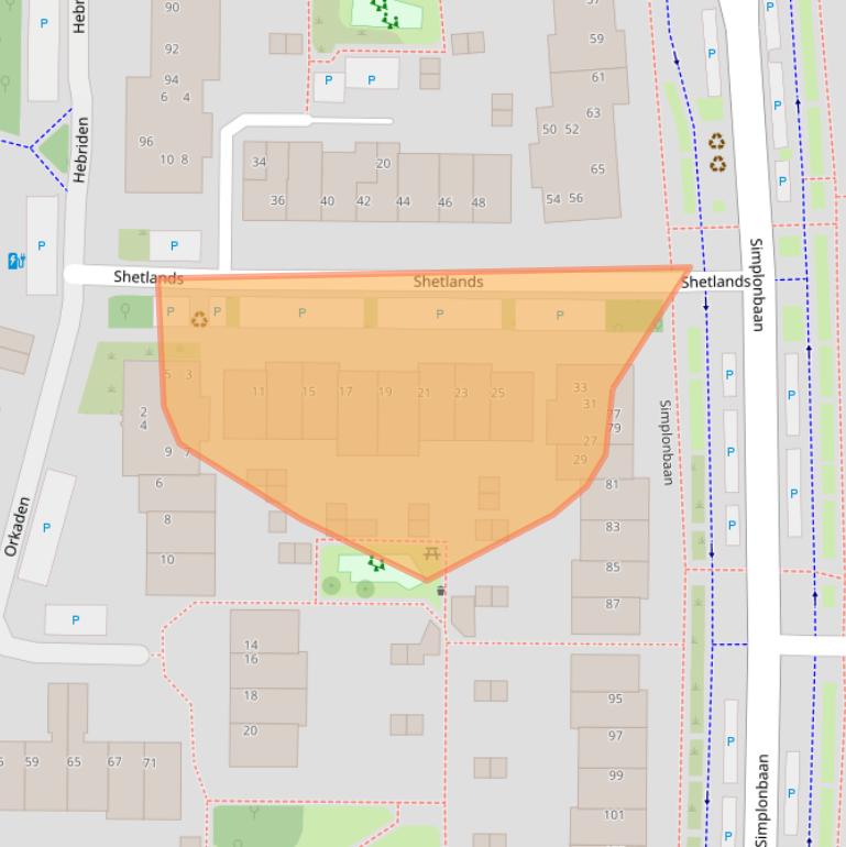 Kaart van postcodegebied 3524EC.