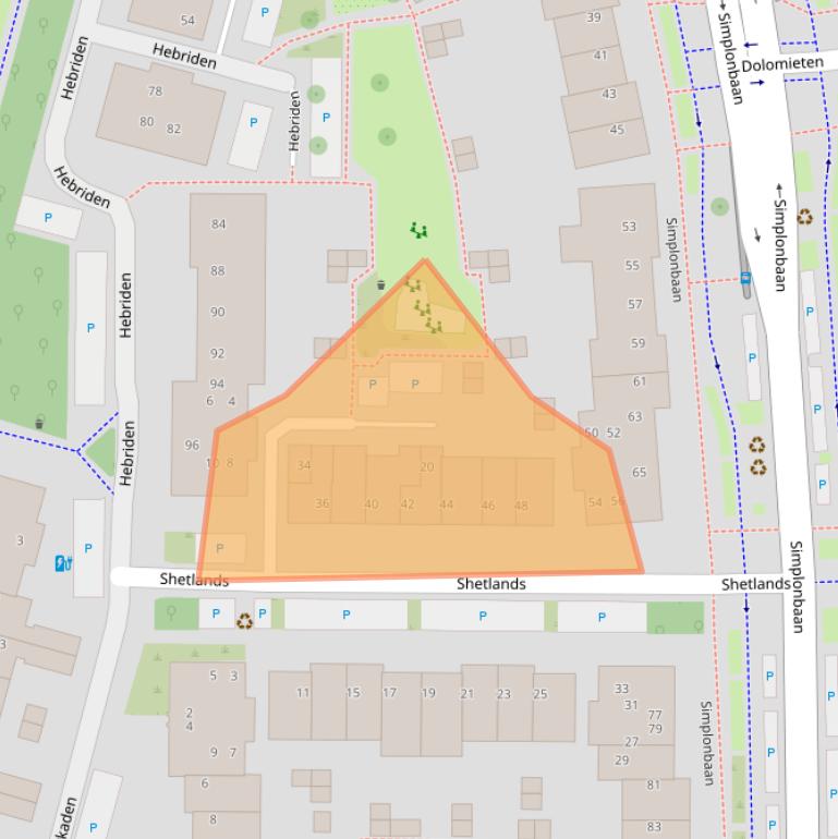 Kaart van postcodegebied 3524ED.