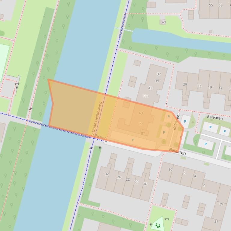 Kaart van postcodegebied 3524EL.