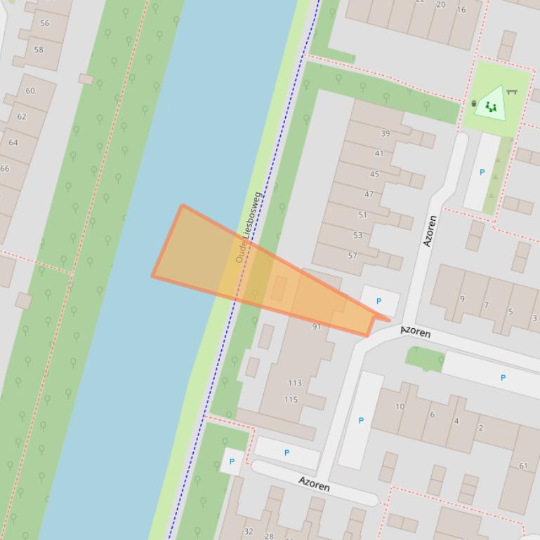 Kaart van postcodegebied 3524EV.