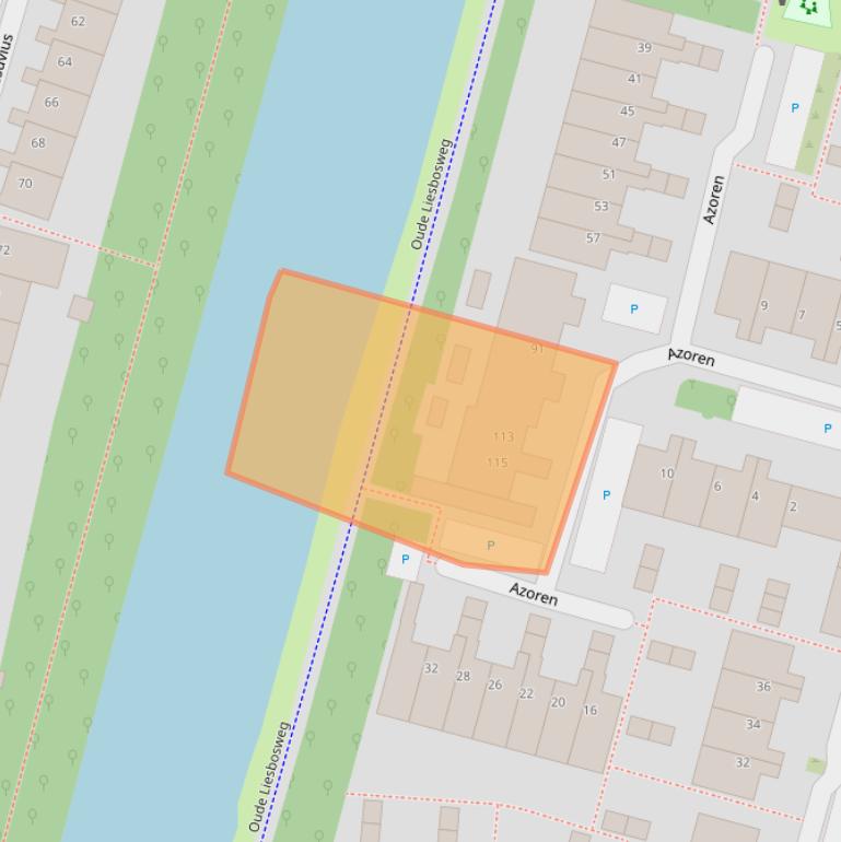 Kaart van postcodegebied 3524EW.