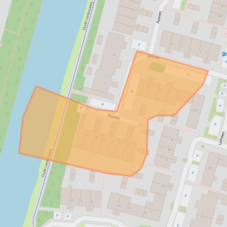 Kaart van postcodegebied 3524EX.