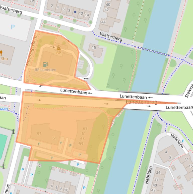 Kaart van postcodegebied 3524GA.