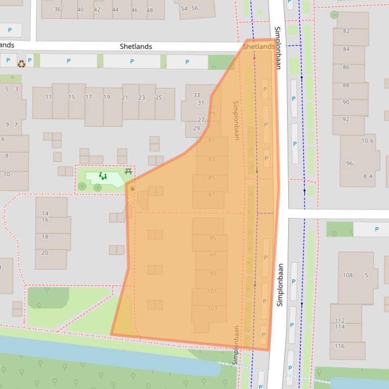 Kaart van postcodegebied 3524GC.