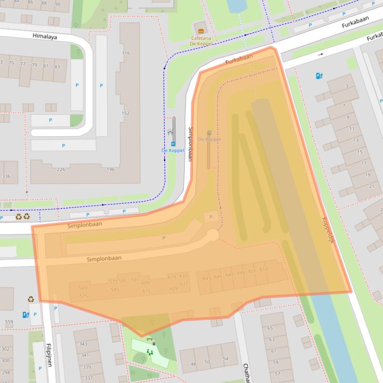 Kaart van postcodegebied 3524GK.