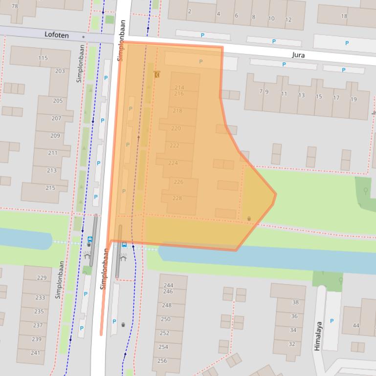 Kaart van postcodegebied 3524GS.