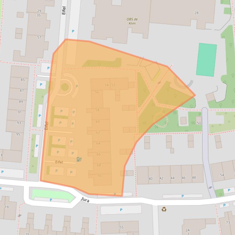 Kaart van postcodegebied 3524HJ.