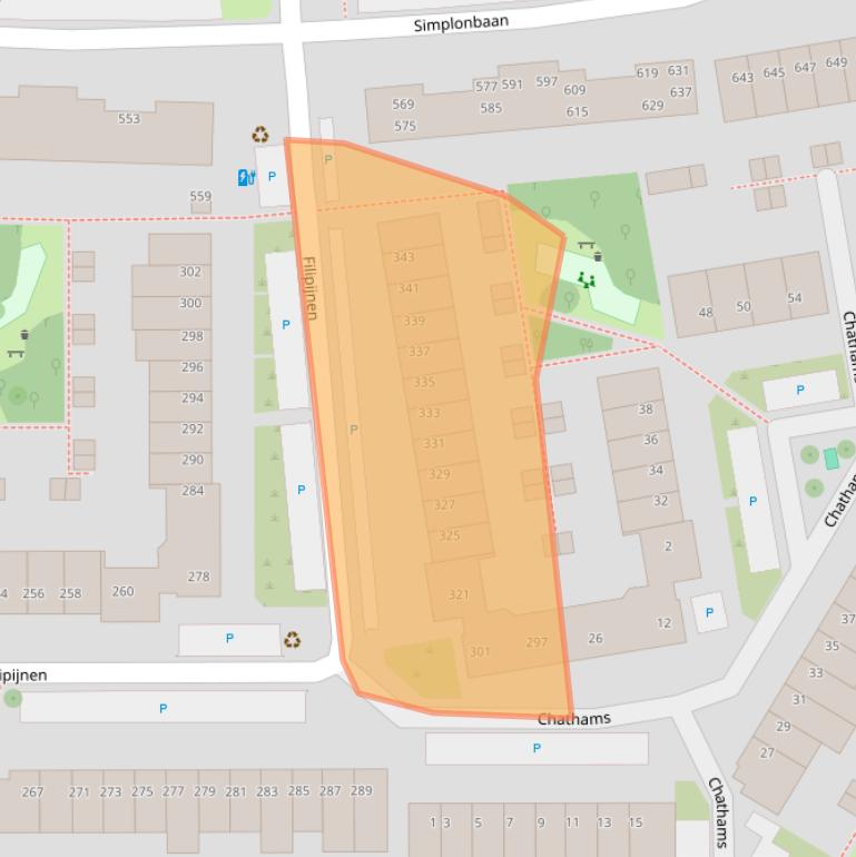 Kaart van postcodegebied 3524JM.