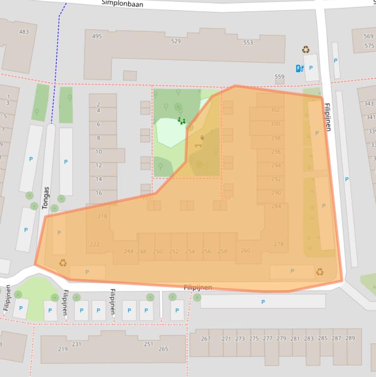 Kaart van postcodegebied 3524JR.