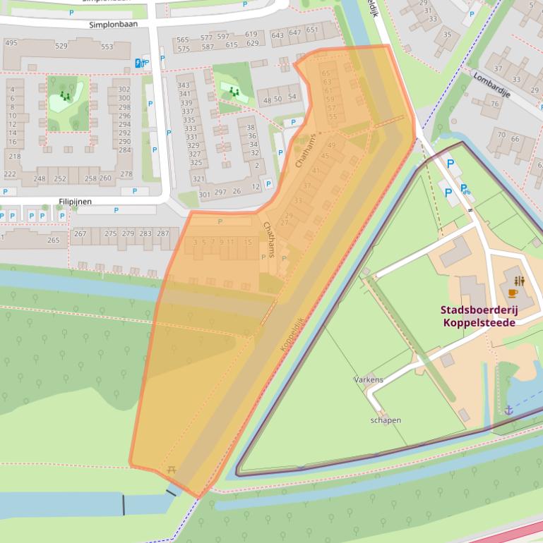 Kaart van postcodegebied 3524JS.