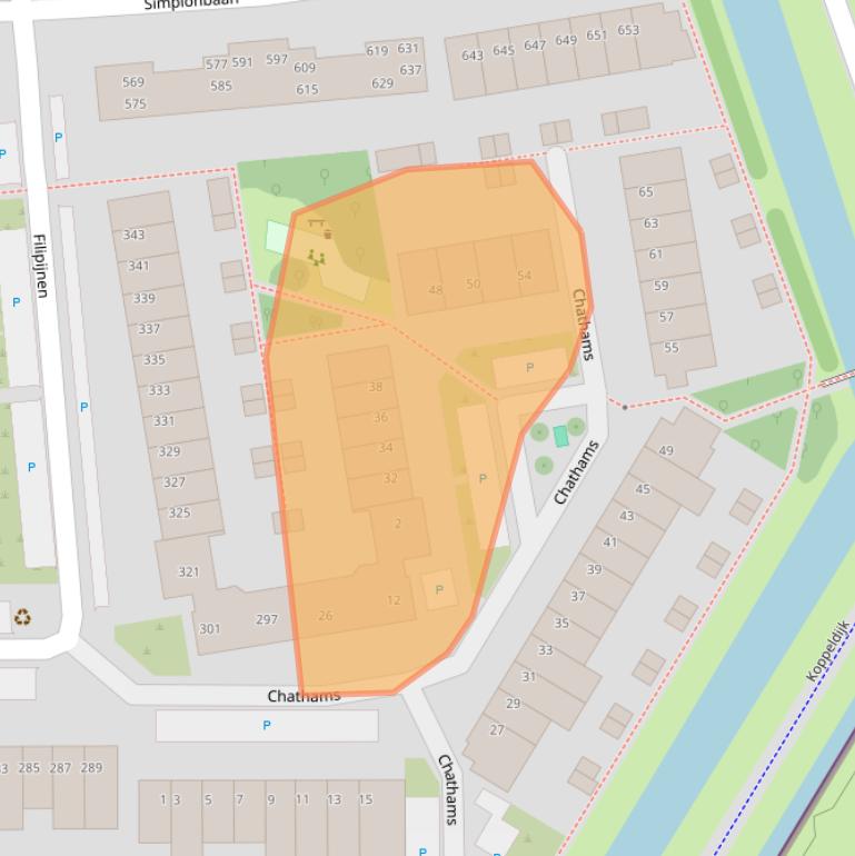Kaart van postcodegebied 3524JT.