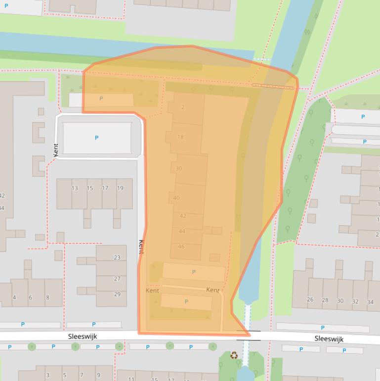 Kaart van postcodegebied 3524KB.