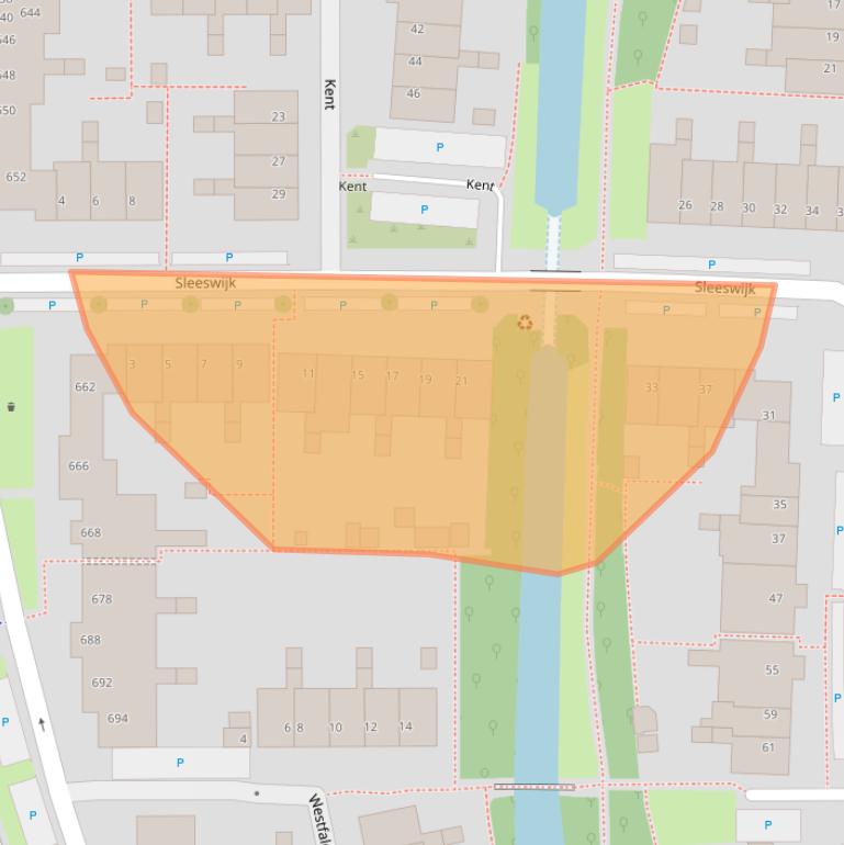 Kaart van postcodegebied 3524KC.