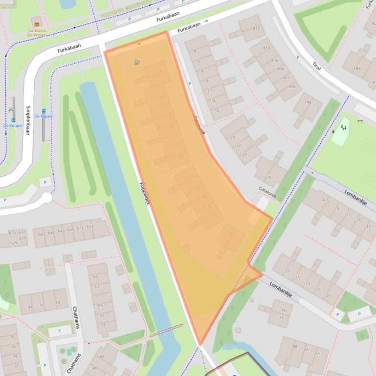 Kaart van postcodegebied 3524KX.
