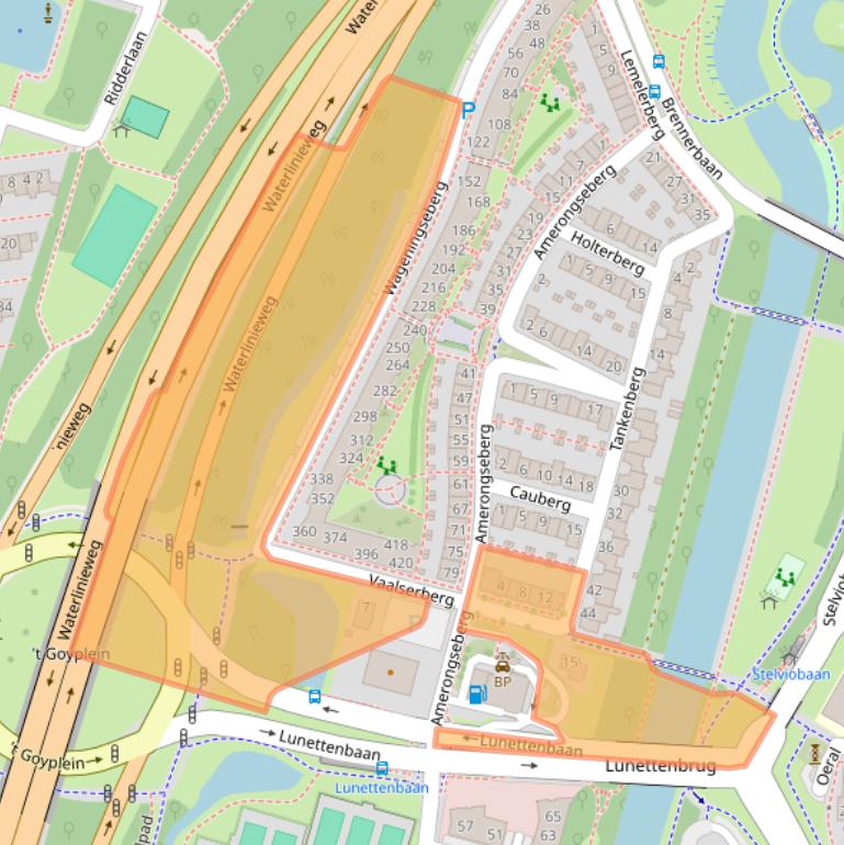 Kaart van postcodegebied 3524LP.