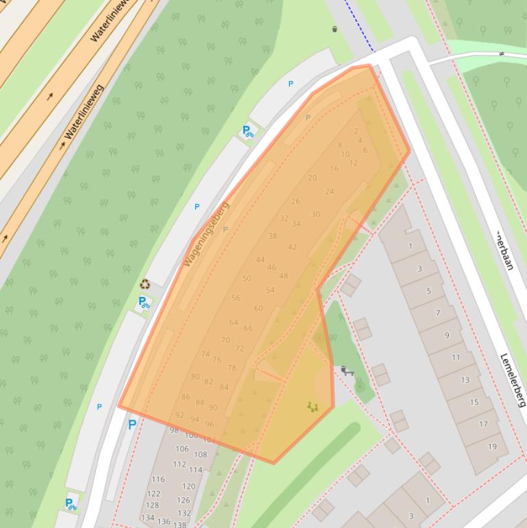 Kaart van postcodegebied 3524LR.