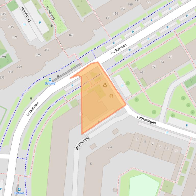 Kaart van postcodegebied 3524RE.