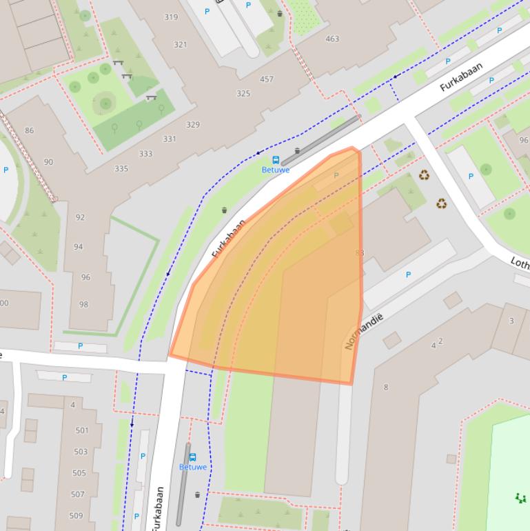 Kaart van postcodegebied 3524RG.