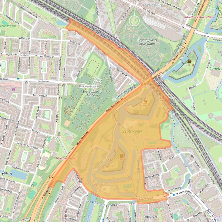 Kaart van postcodegebied 3524SB.