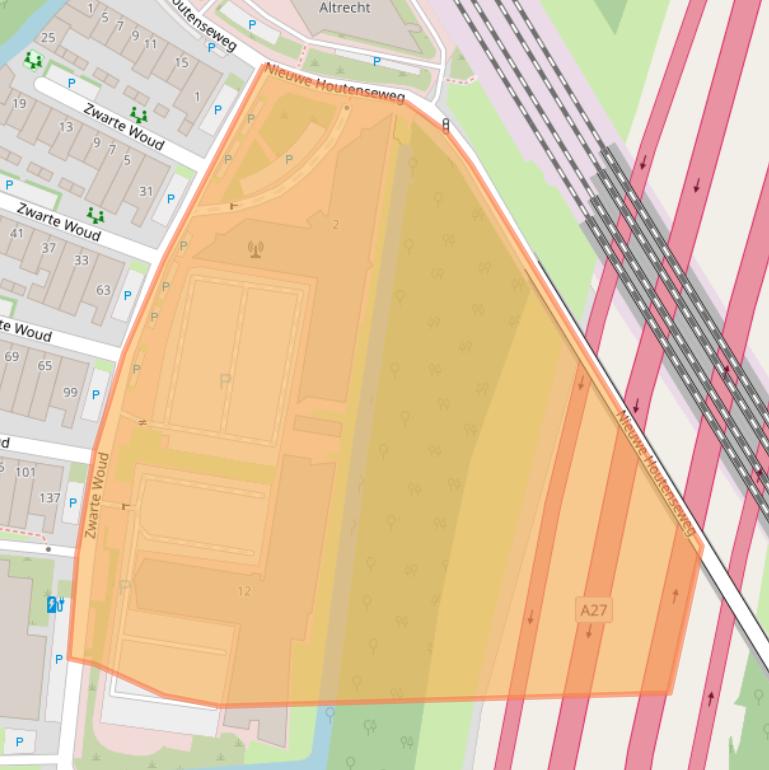 Kaart van postcodegebied 3524SJ.