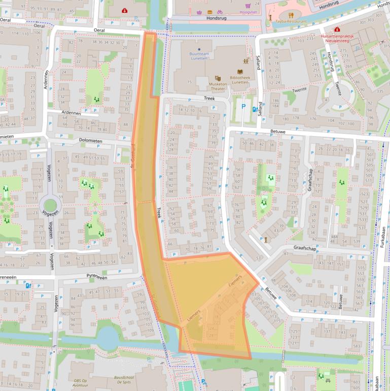 Kaart van postcodegebied 3524TK.