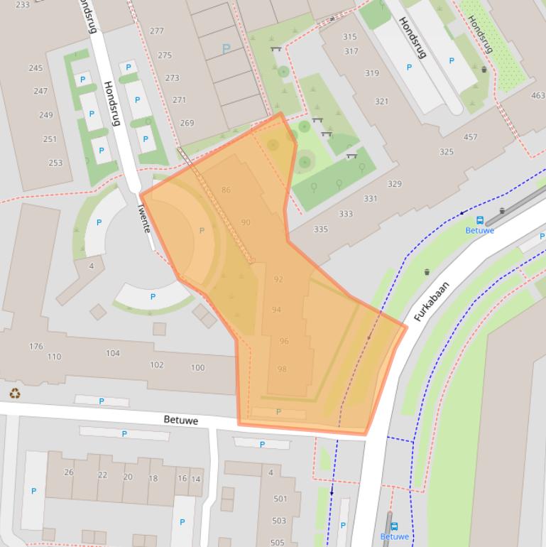 Kaart van postcodegebied 3524TV.