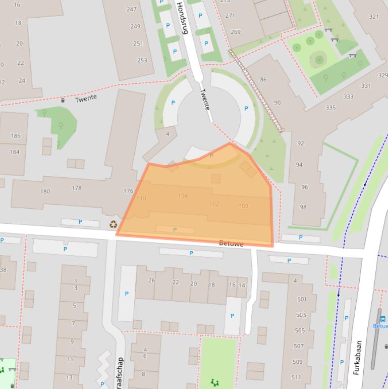 Kaart van postcodegebied 3524TW.