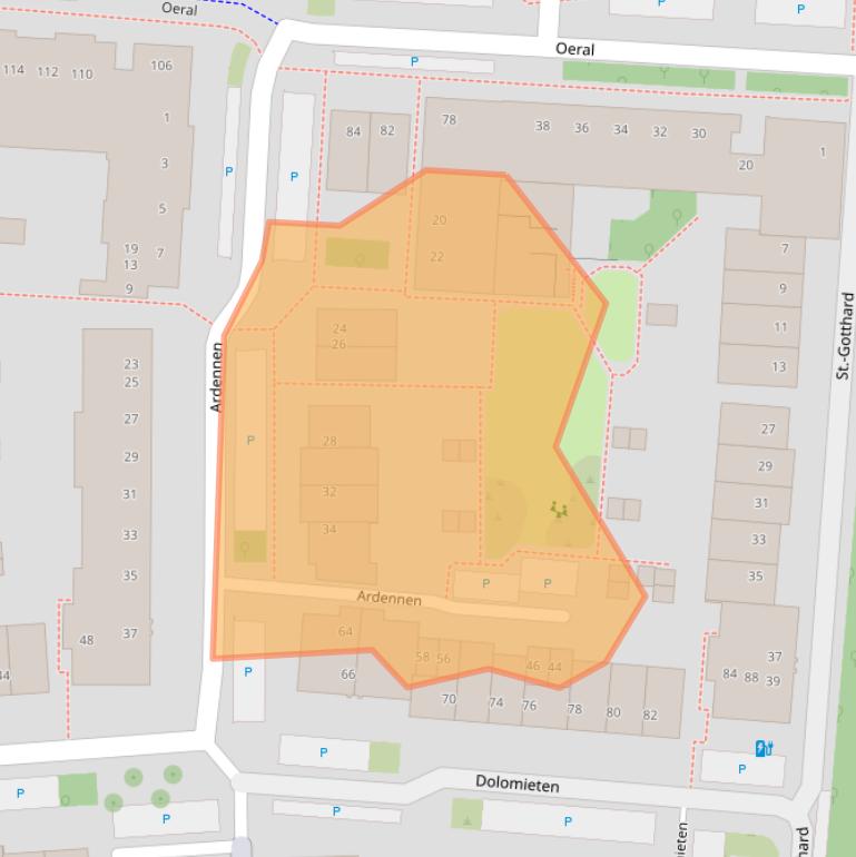 Kaart van postcodegebied 3524VD.