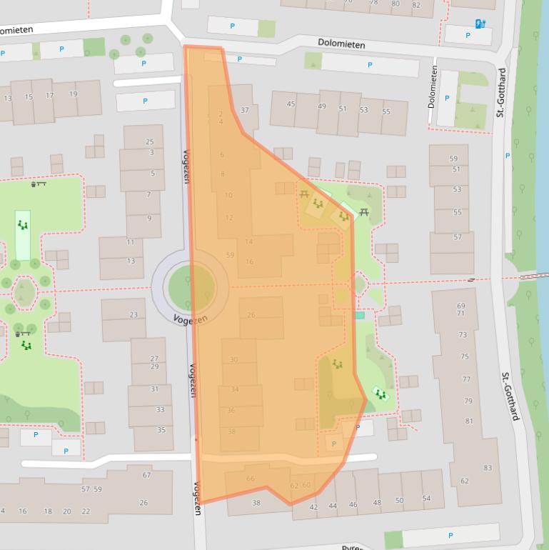 Kaart van postcodegebied 3524VK.