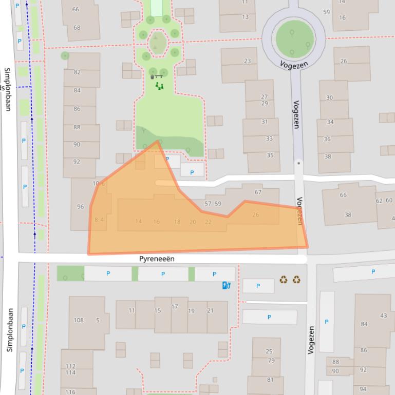 Kaart van postcodegebied 3524VN.