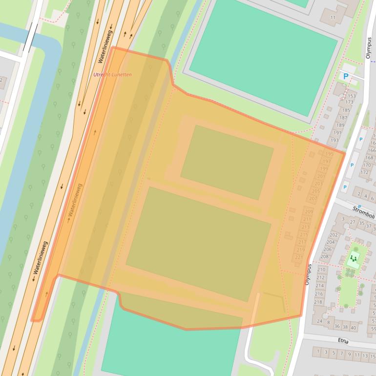 Kaart van postcodegebied 3524WC.