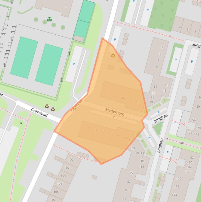 Kaart van postcodegebied 3524WG.