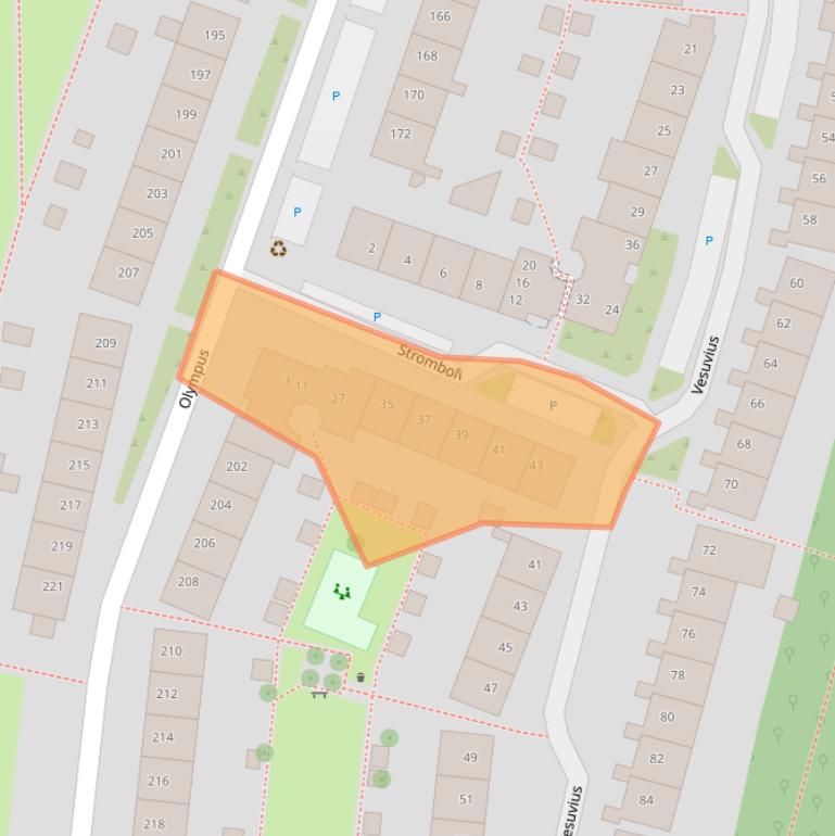 Kaart van postcodegebied 3524WP.