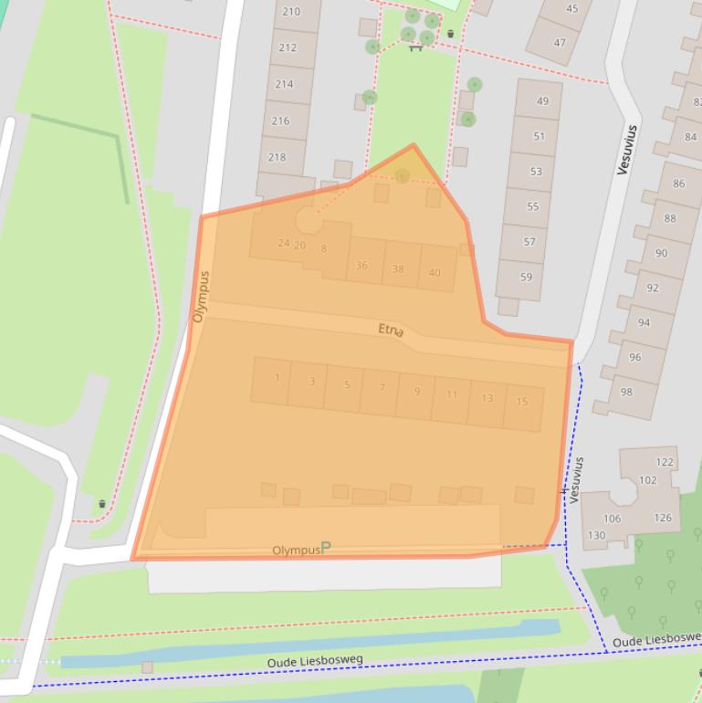 Kaart van postcodegebied 3524WS.