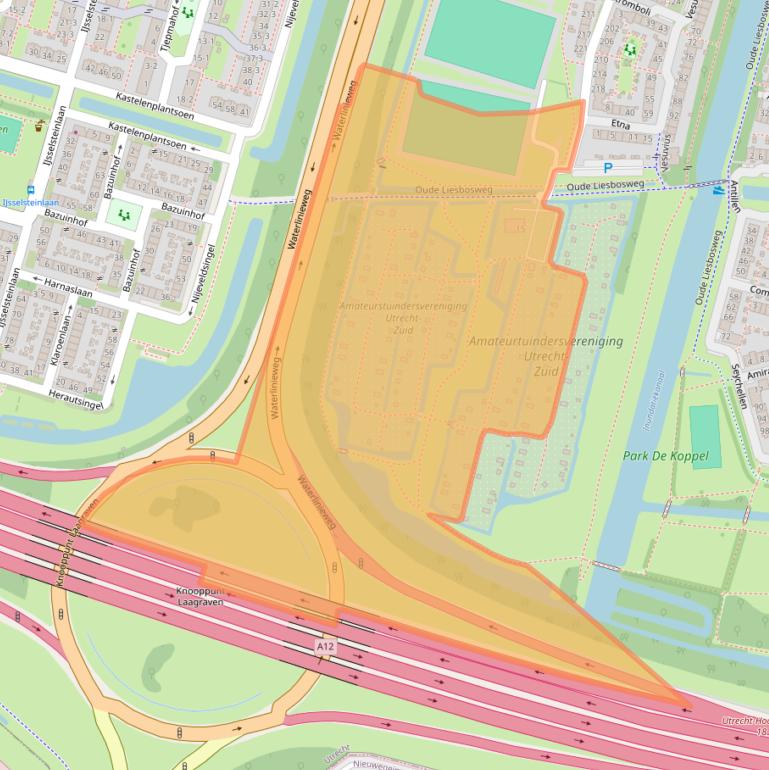 Kaart van postcodegebied 3524WZ.