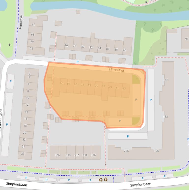 Kaart van postcodegebied 3524XC.