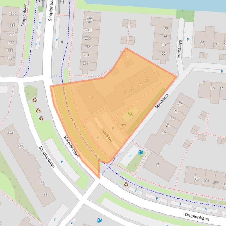 Kaart van postcodegebied 3524XD.