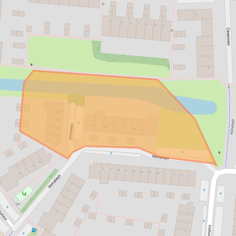 Kaart van postcodegebied 3524XE.