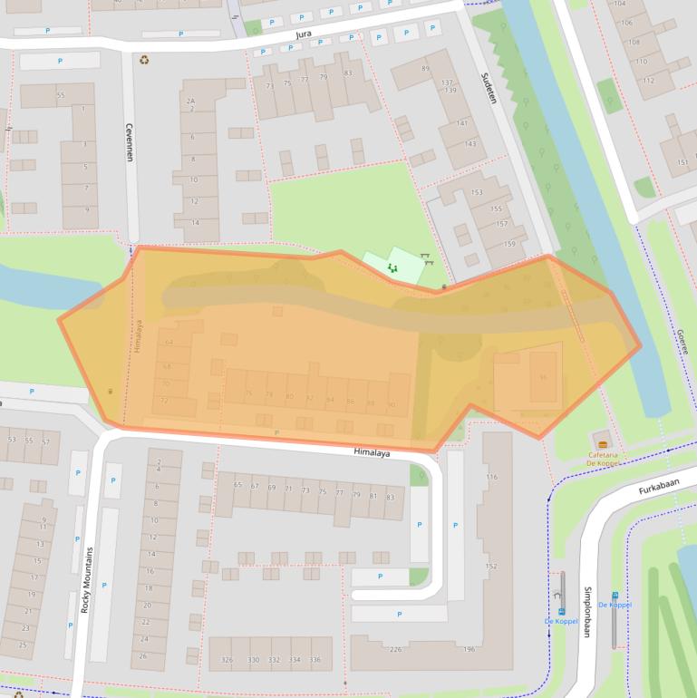 Kaart van postcodegebied 3524XG.