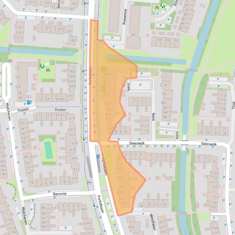Kaart van postcodegebied 3524ZL.
