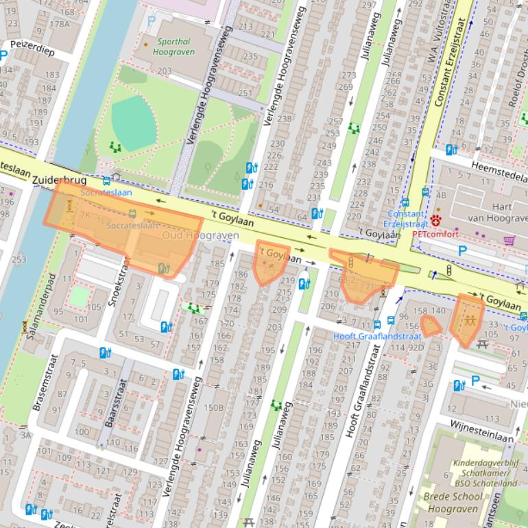 Kaart van postcodegebied 3525AA.