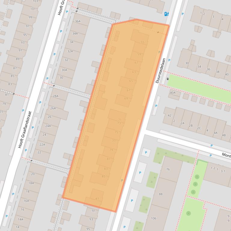 Kaart van postcodegebied 3525AN.